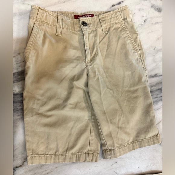 Tween big boys size 12 khaki twill shorts adj waist (5 pairs) - Picture 2 of 7